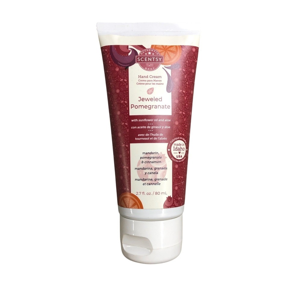 Scentsy Jeweled Pomegranate Hand Cream‎ 2.7 oz Sunflower Oil Aloe